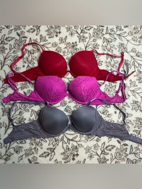 💖 Victoria’s Secret Push-Up Bras Bundle – Size 34C | Lace & Everyday Styles